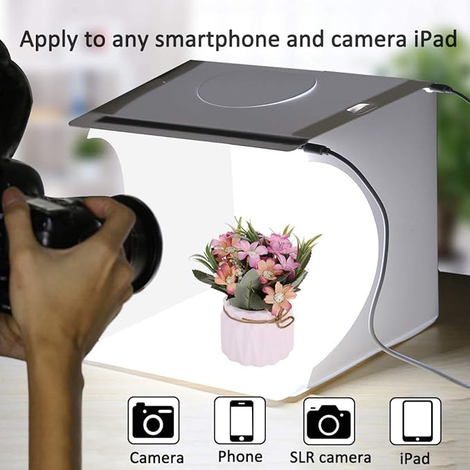 DUCLUS Mini Photo Studio Light Box, Portable Folding Photography Light Tent kit