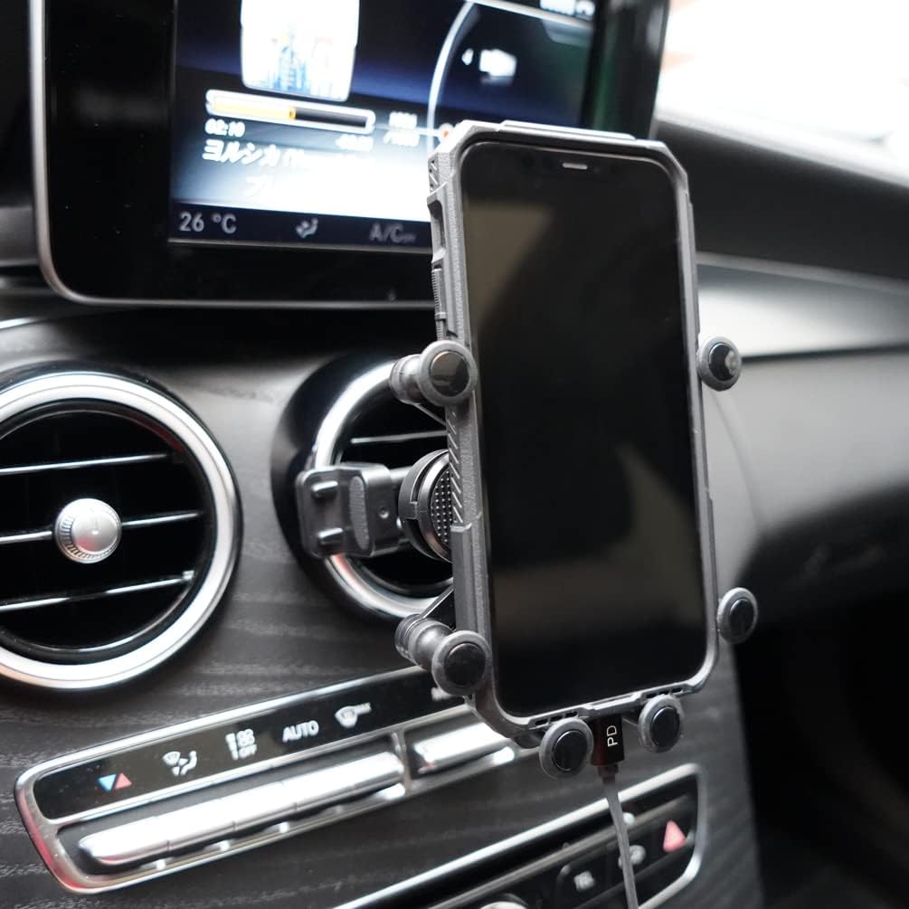 X-Rnio Car Phone Holder Mount Compatible with Mercedes Benz A-Class, B-Class,C-Class, E-Class,S-Class, GLA/GLB/GLC/GLE/GLS-Class 2016-2023 & Mini Cooper Accessories