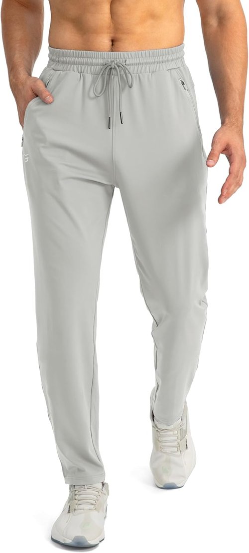 G Gradual Men's Athletic Sweatpants - Tapered Joggers with Zipper Pockets for Workout & Running