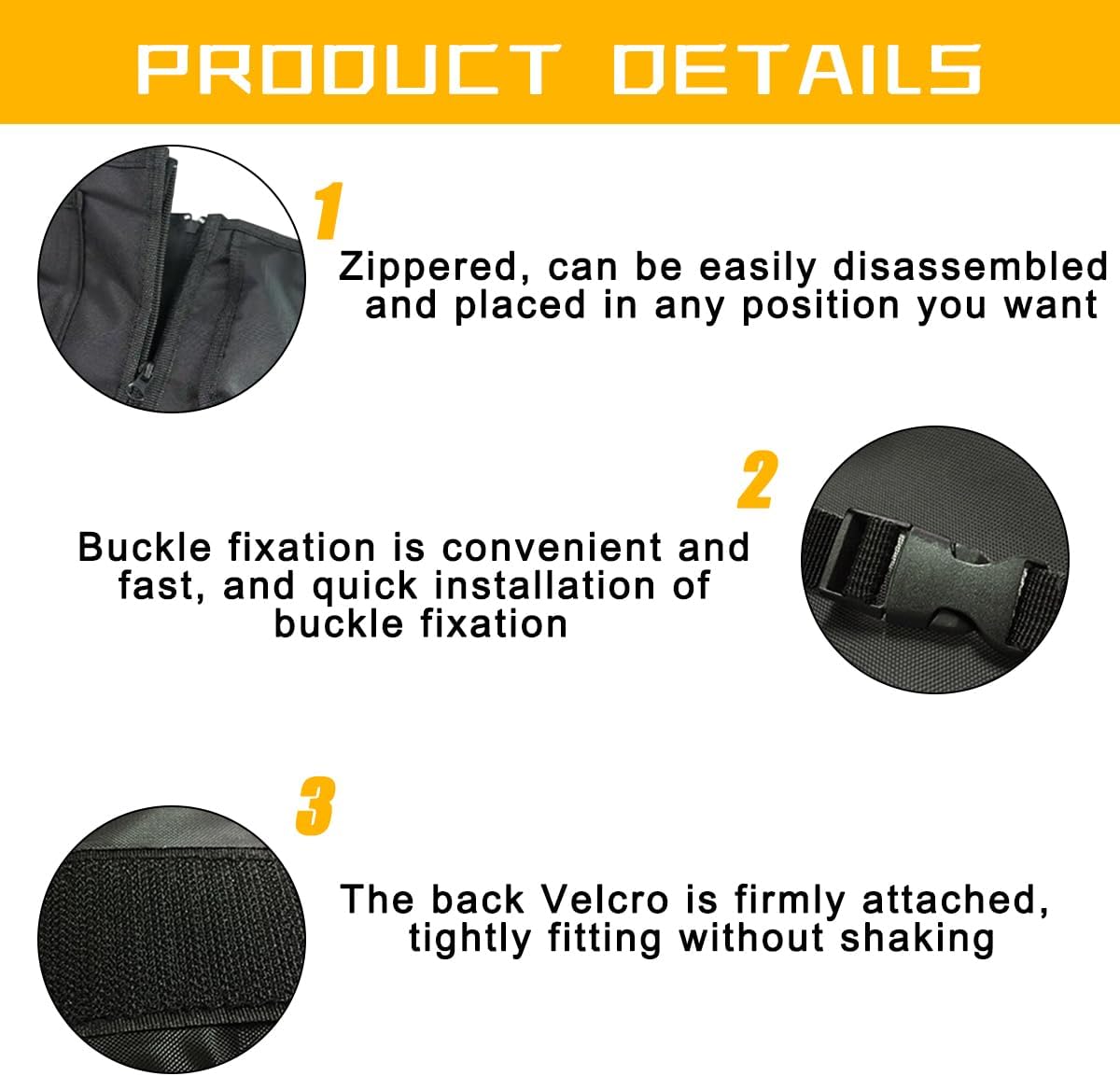 Mandark Car Trunk Organizer, Detachable Vehicle Seatback Hanging Storage Container with Zippers, Large Capacity Waterproof Auto Seat Back Trunk Bag Accessories, Universal for Most Vehicles (Black)