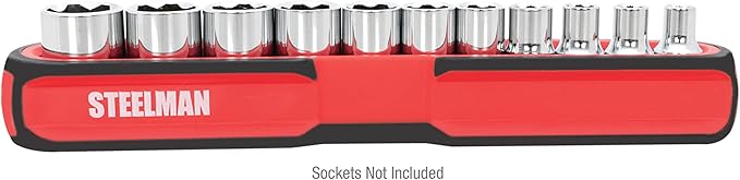 Steelman 75104 Small 6-Inch Long Magnetic Steel Socket Storage and Parts Accessory Tray