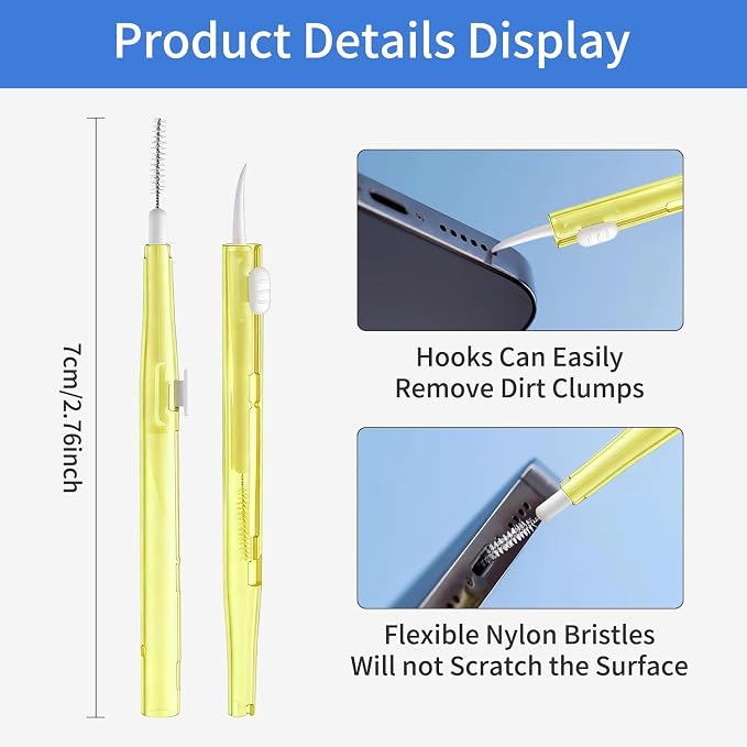 10 Pcs Cell Phone Cleaning Kit, Charging Port Cleaner, Dual Sided Anti Clogging