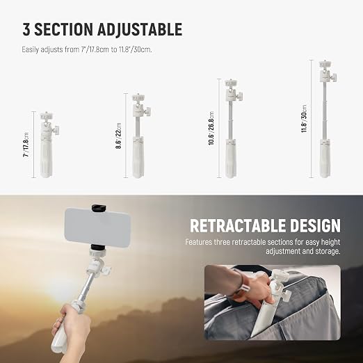 NEEWER Basics Mini Desk Selfie Stick Tripod Compatible