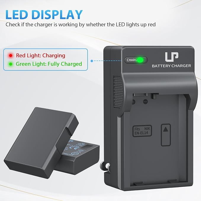 LP EN-EL14 EN EL14a Battery Charger Pack, P7800 & More
