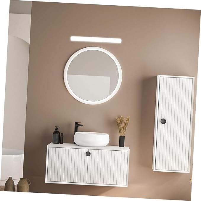 STOBOK Led Makeup Light Mirror for Bathroom Vanity Light Fixture Elegant Design Easy Installation and Modern Aesthetic for Makeup Needs