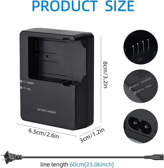 LC-E8 LP-E8 Battery Charger for LC-E8C LC-E8E Battery Compatible