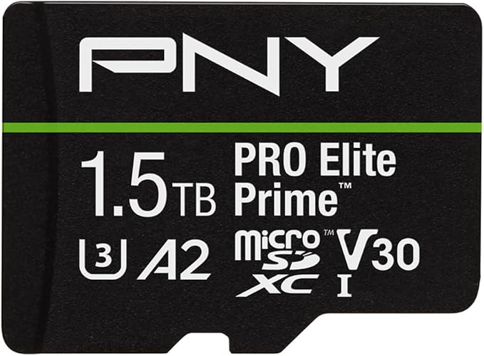 PNY 1.5TB PRO Elite Prime™ C10 U3 V30 A2 microSDXC Flash Memory Card –