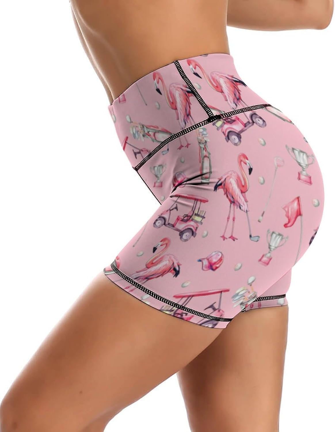Skiennix High Waisted Yoga Shorts - Tummy Control Biker Shorts for Women's Athletic Workout | Gym & Tennis