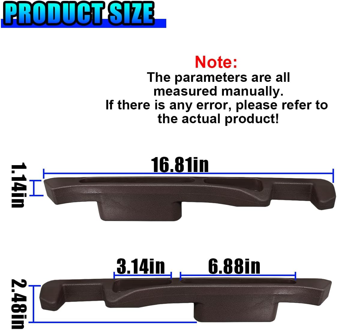 2PCS Car Seat Gap Filler Organizer, Universal for SUV Truck (Brown)
