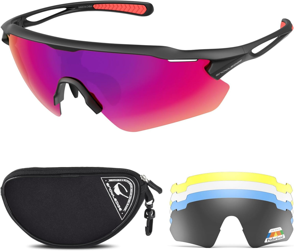 Skiennix Cycling Glasses - TR90 Unbreakable Frame with Polarized Anti-UV400 Lenses
