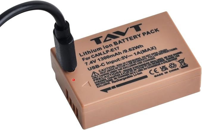 2-Pack LP-E17 Battery, USB-C R50 Battery Compatible