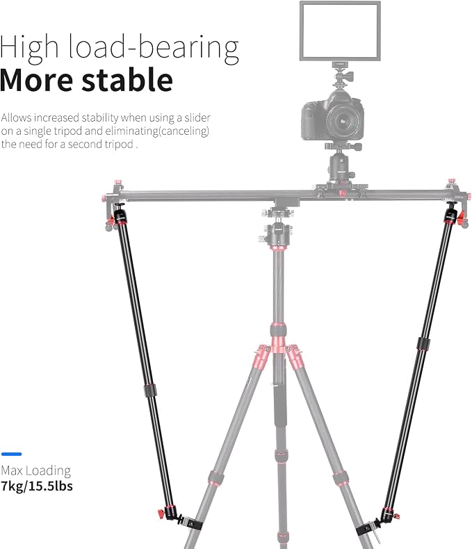 Neewer Camera Slider Support Arm Stabilizer, Extendable Poles