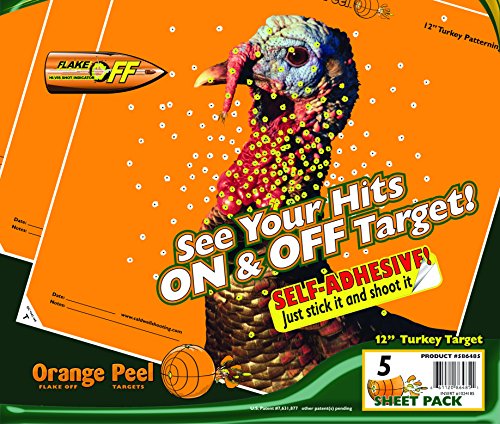 Caldwell Orange Peel Turkey Target with Flake Off Material and Strong Adhesive for Outdoor, Range, Shooting and Hunting