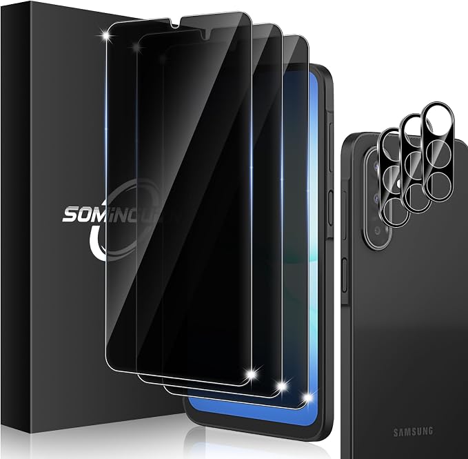 3+3 Pack for Samsung Galaxy A17 5G Privacy Screen Protector & Phone Camera Lens