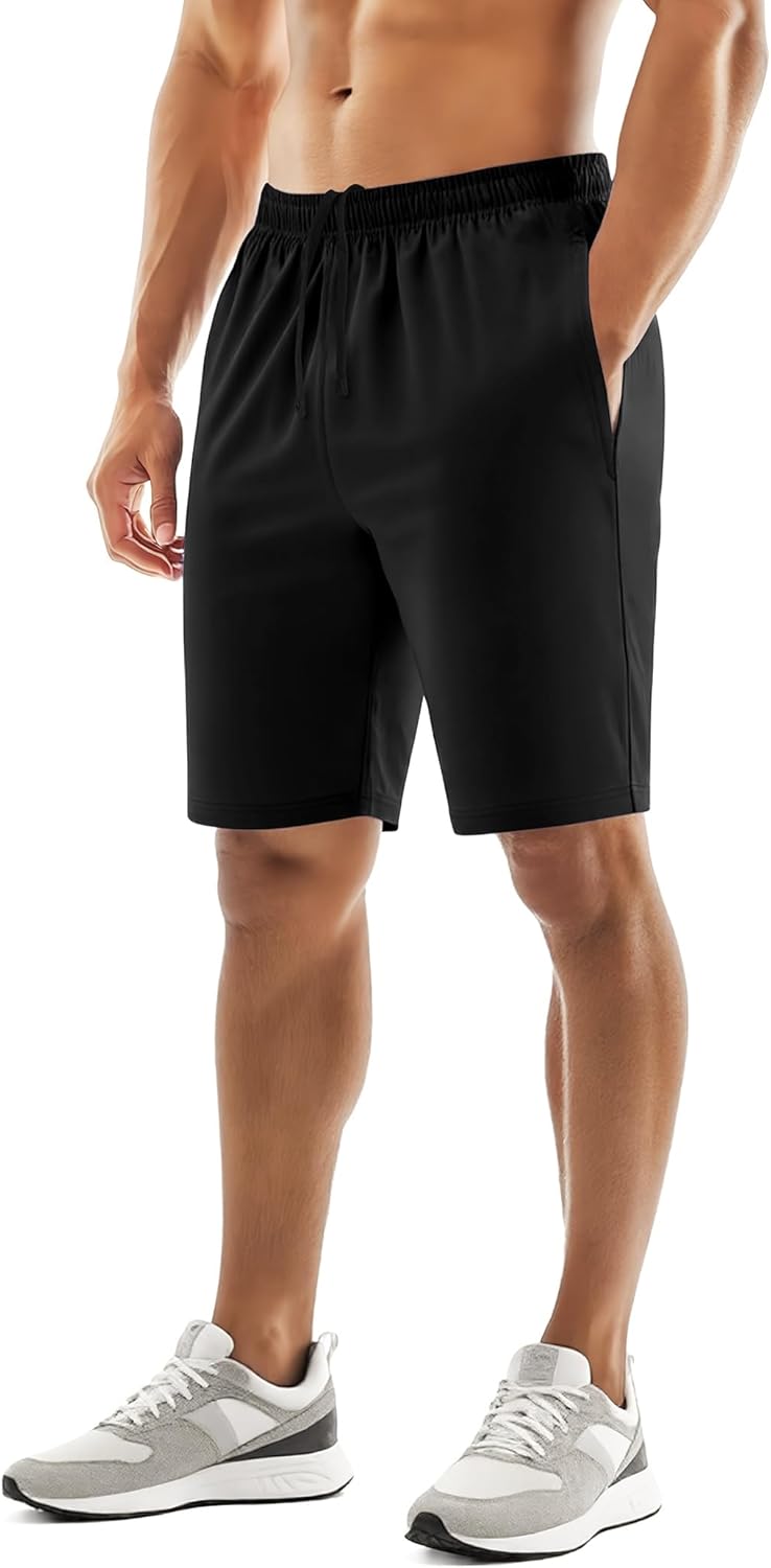 Skiennix Men's Athletic Shorts - 9'' Quick-Dry Lightweight Workout & Running Shorts with Pockets