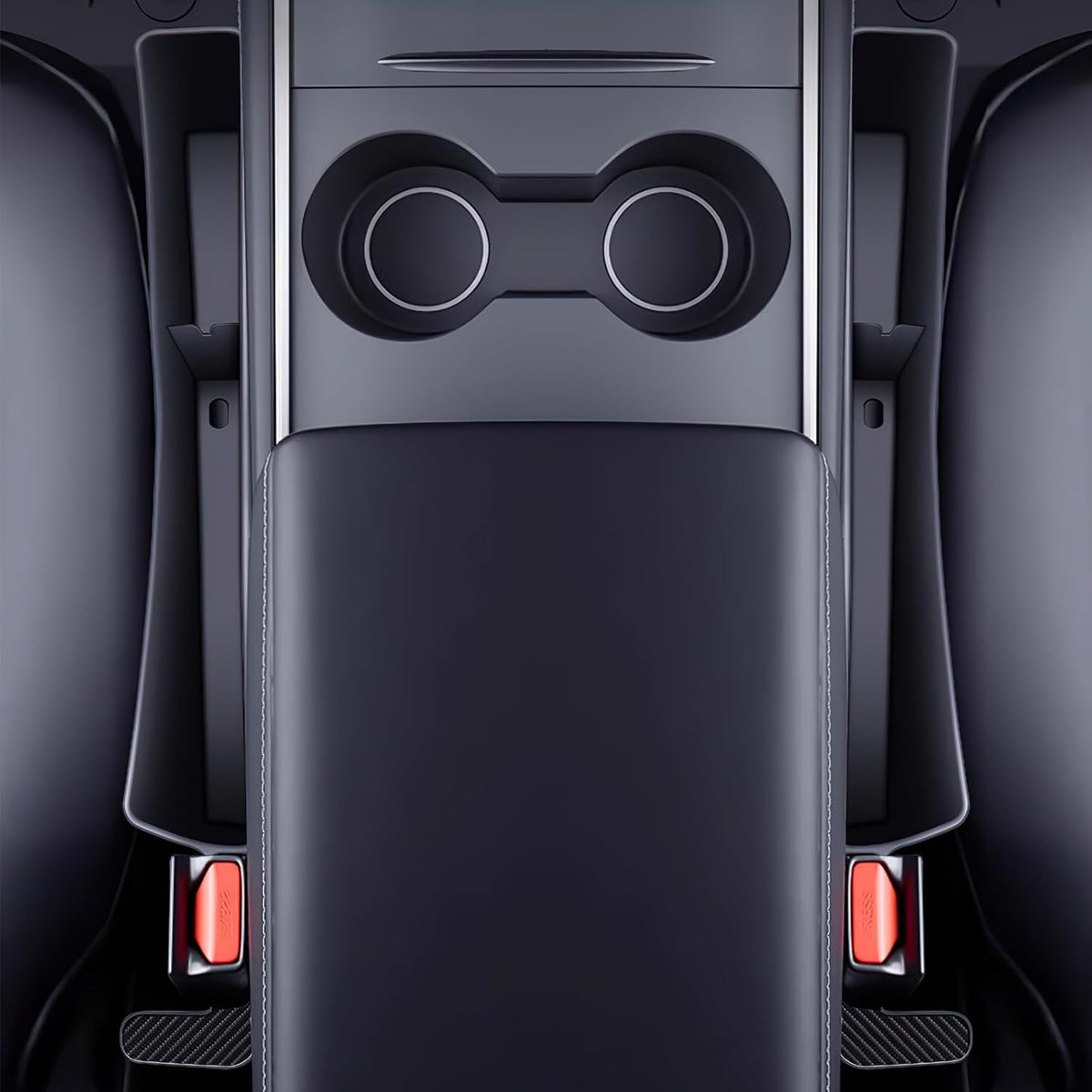 LEIWOOR Car Seat Gap Filler with Phone Holder - Universal Fit Anti-Drop Center Console Gap Blocker for Most Cars, Soft TPE Material Seat Side Storage Organizer (2 Pack)
