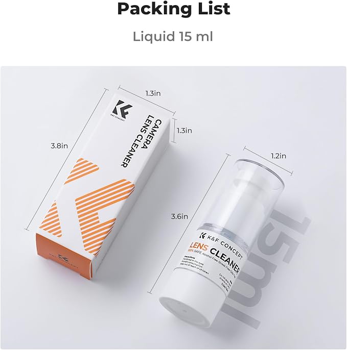 K&F CONCEPT Spray and Microfiber Lens Cleaner Care Kit, | Non-Flammable Camera