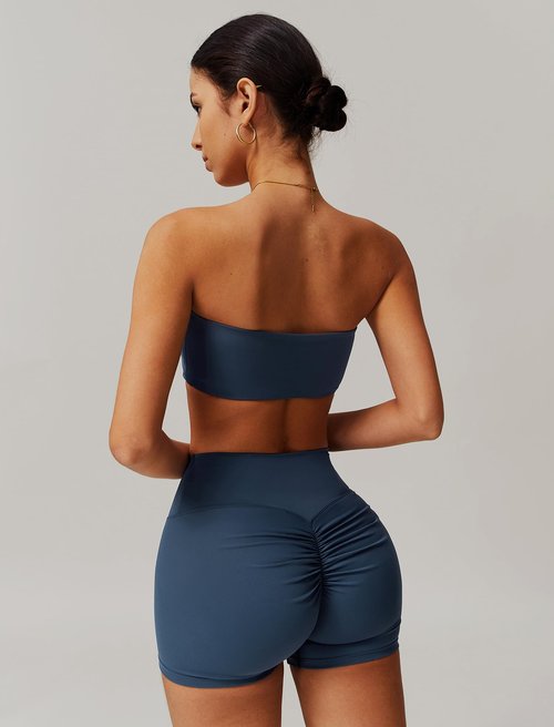 ABOCIW Workout Sets for Women 2 Piece Padded Sports Bra Tank Top High Waist Leggings Sets Active Gym Yoga Work Out Clothes Navy 12