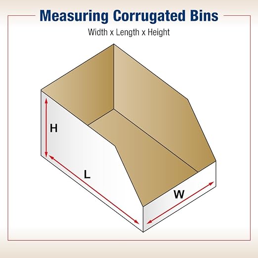 Box USA BBINBIN49 Open Top Bin Boxes, 4" x 9" x 4 1/2", Oyster White (Pack of 50)