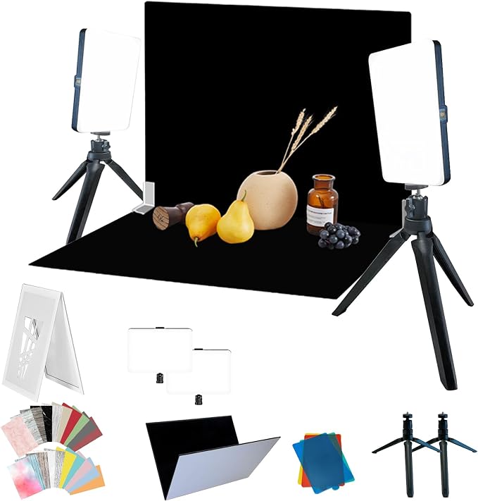 14PCS Black Velvet Flocked Product Photography Backdrops Board