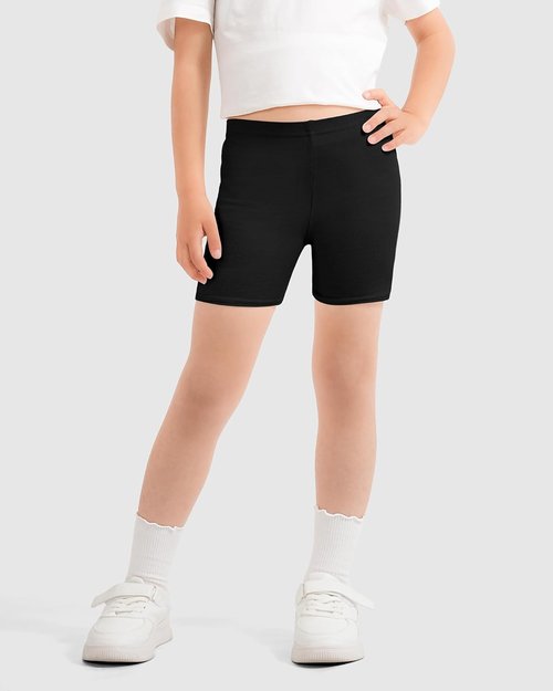 HASMES Girls Bike Shorts - Comfortable Cotton Under Dress Shorts for Dance & Running | 3 Pack