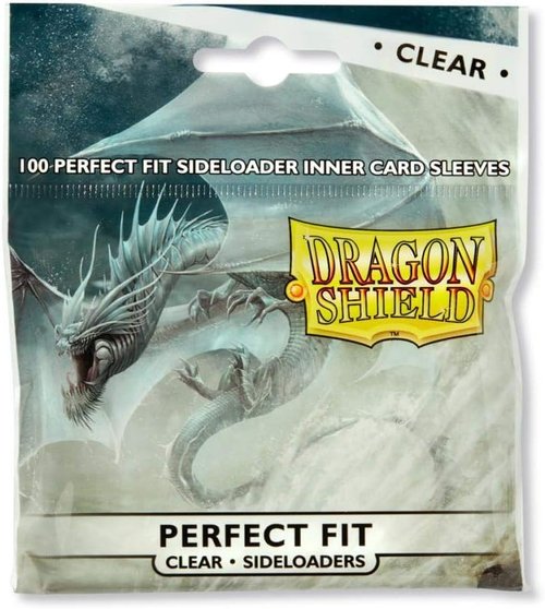 Dragon Shield Perfect Fit Sideloader Inner Card Sleeves - PVC-Free Protection for Standard Cards (100 CT) | Clear