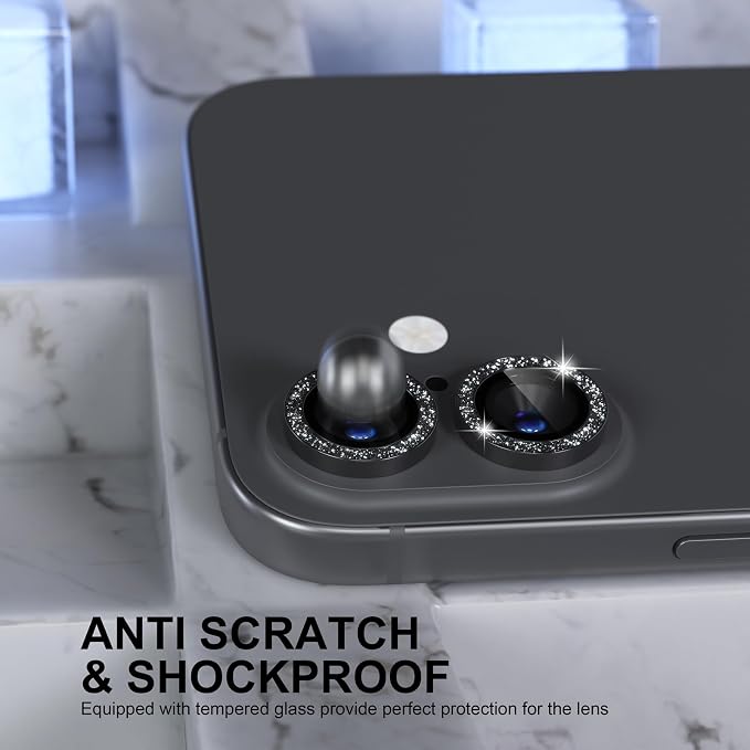 Choiche Compatible for iPhone 16 /iPhone 16 Plus Camera Lens Protector Bling