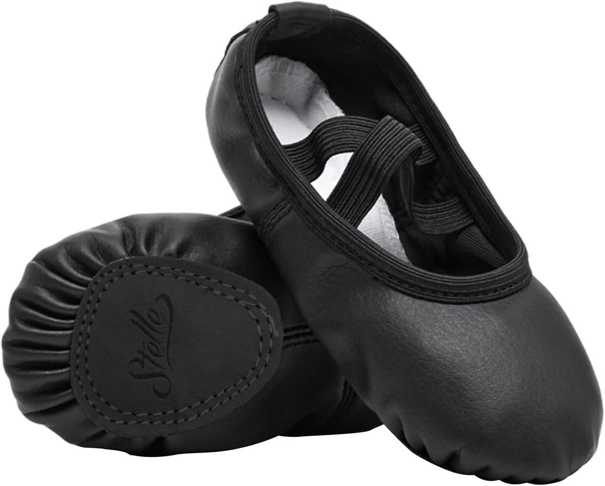 Stelle Ballet Shoes - Soft Leather Toddler Ballet Slippers for Girls & Boys | Comfortable Dance Footwear