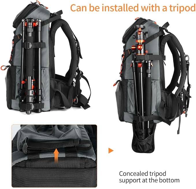 K&F CONCEPT Camera Bag EVA Waterproof 2 in 1Camera Backpack Shoulder Bag 32L