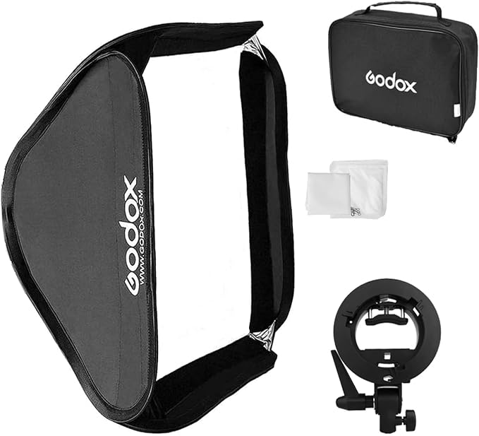 Godox 32" x 32" Softbox with S-Type Bowens Mount Bracket Flash Holder Kit