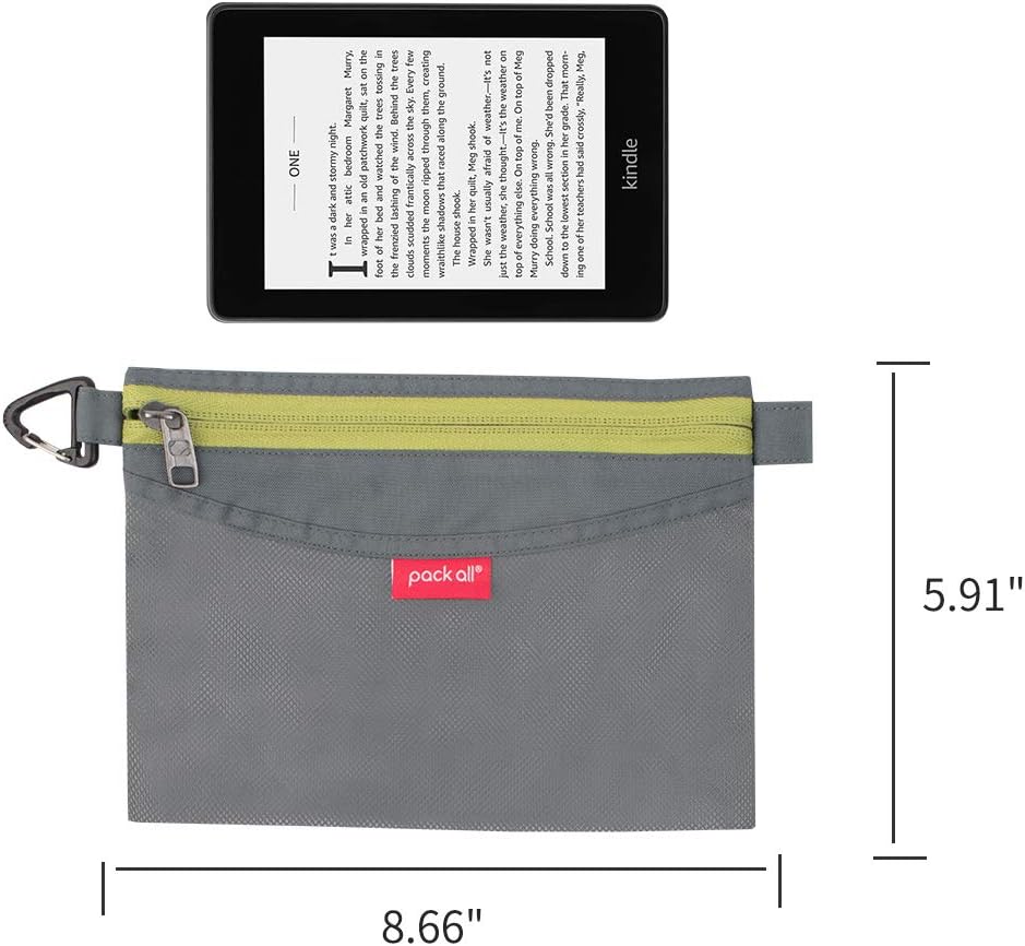 pack all Water-Resistant Zipper Pouch, Mesh Zipper Bag, 8.66"x5.91"
