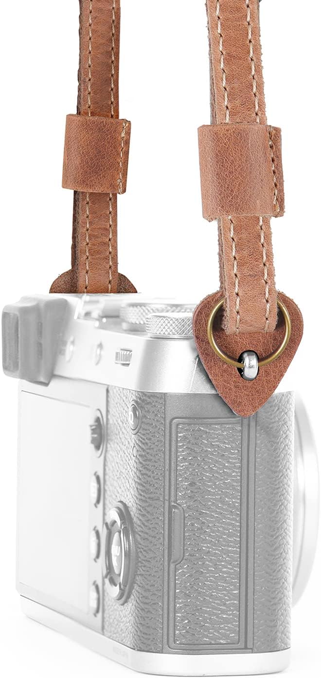 MegaGear SLR, DSLR Sierra Series Genuine Leather Camera Shoulder or Neck Strap