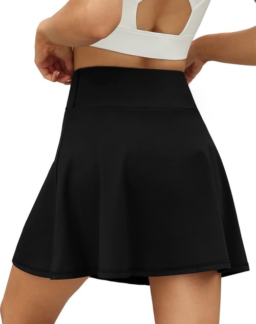 LouKeith Tennis Skirts for Women - Pleated High Waisted Athletic Golf Skorts with Pocket | Comfortable Fit