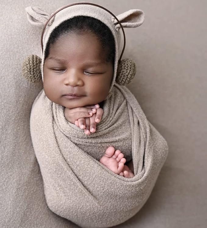 Newborn Posing Wrap Newborn Photography Props Soft Stretch Knit Blanket