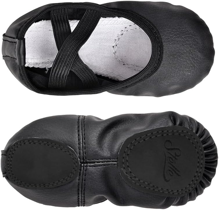 Stelle Ballet Shoes - Soft Leather Toddler Ballet Slippers for Girls & Boys | Comfortable Dance Footwear
