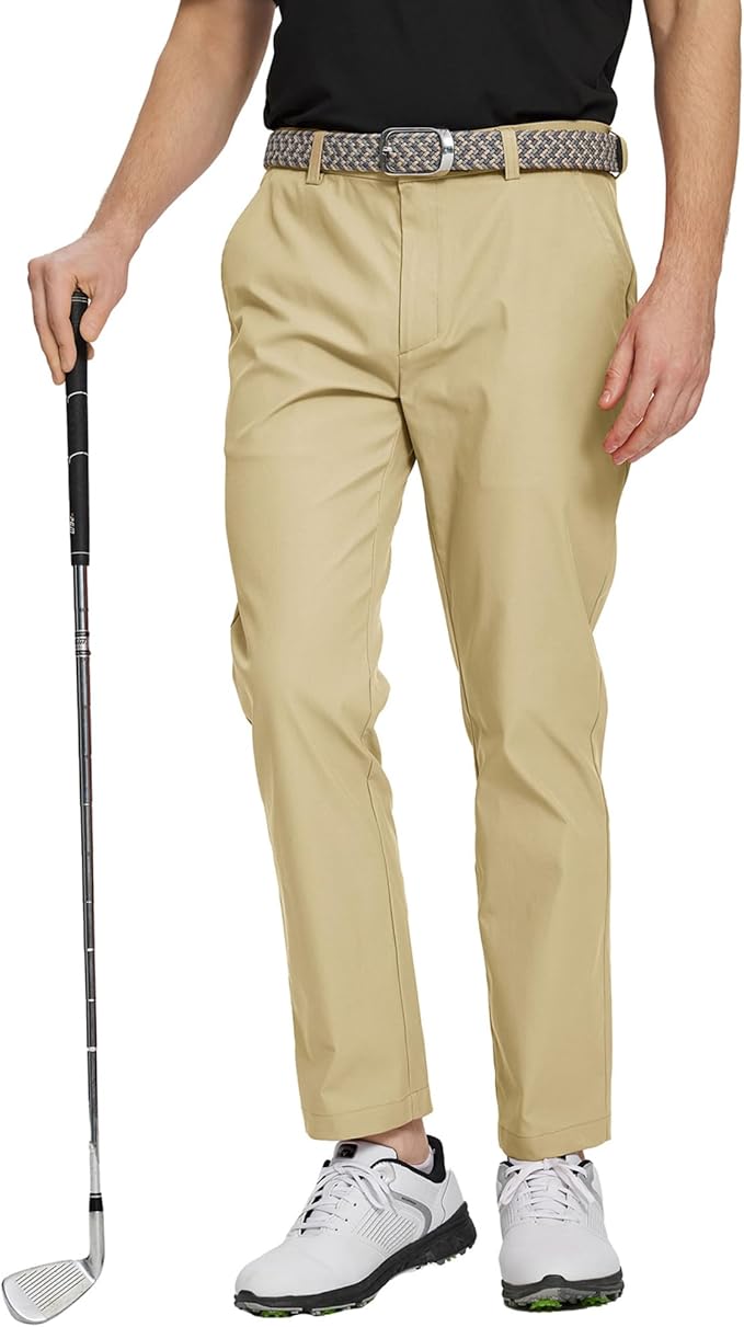 M MAELREG Golf Pants Men Quick Dry - 30"/32"/34" Stretch Lightweight 5 Pockets Water-Resistant Casual Mens Dress Pants