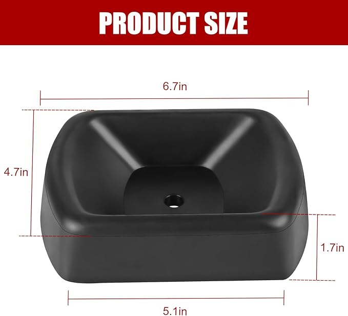 Jack Wheel Chock, Trailer Wheel Chock Rubber Jack Caster Wheel Dock, 6" Single RV Jack Block Stabilizer Wheel Stopper for RV Boat Caravans and Trailers