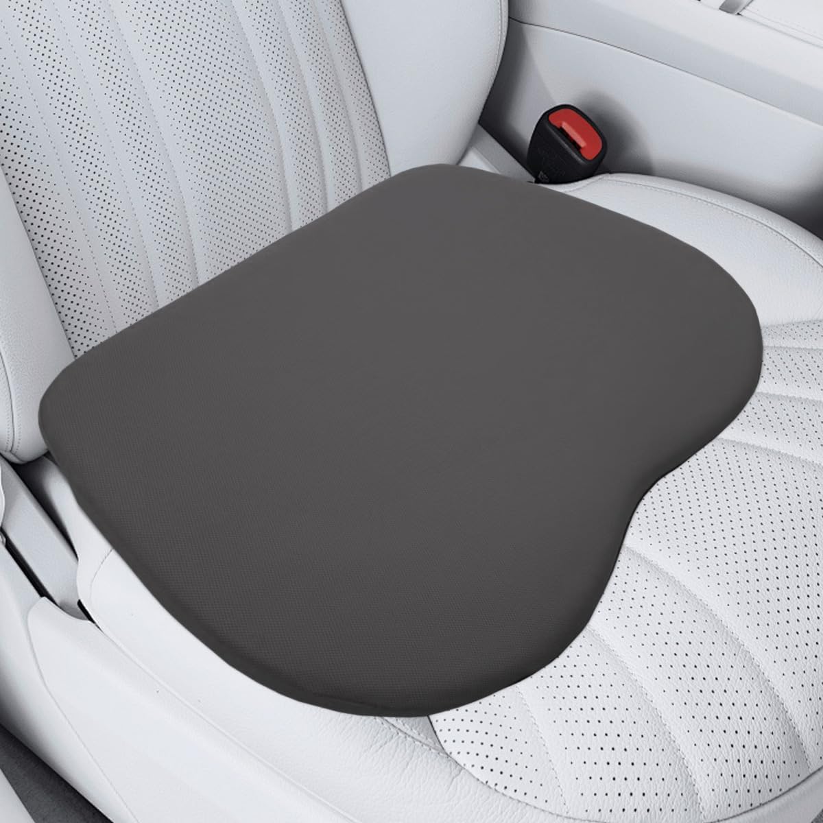 2 in 1 Wedge Car Cushion and Lumbar Support Pillow for Driving, Memory Foam Automotive Seat Booster Cushion, Non-Slip Vehicle Seat Pad for Car, Home, Office(Gray)
