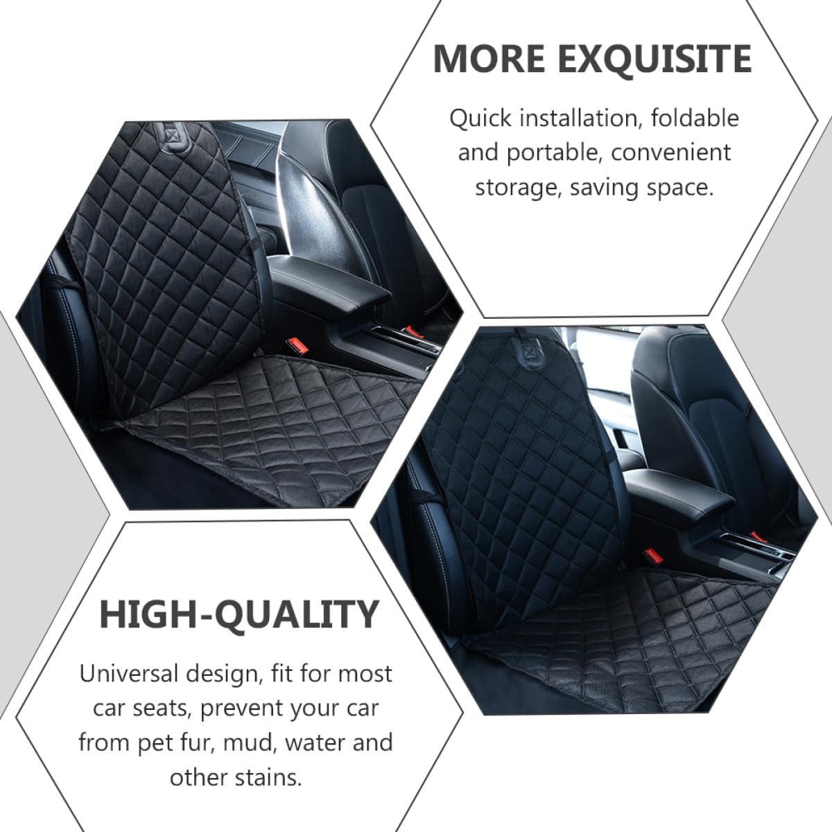 Waterproof Dog Seat Cover and Pet Car Seat Mat with Non-Slip Backing, Sturdy Oxford Fabric, Large Size for Backseat Protection, Suitable for Dogs and Travel Use