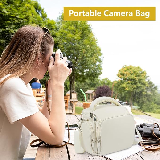 Ainiv DSLR Camera Bag, Waterproof Anti-Shock SLR Camera Case, Large Adjustable