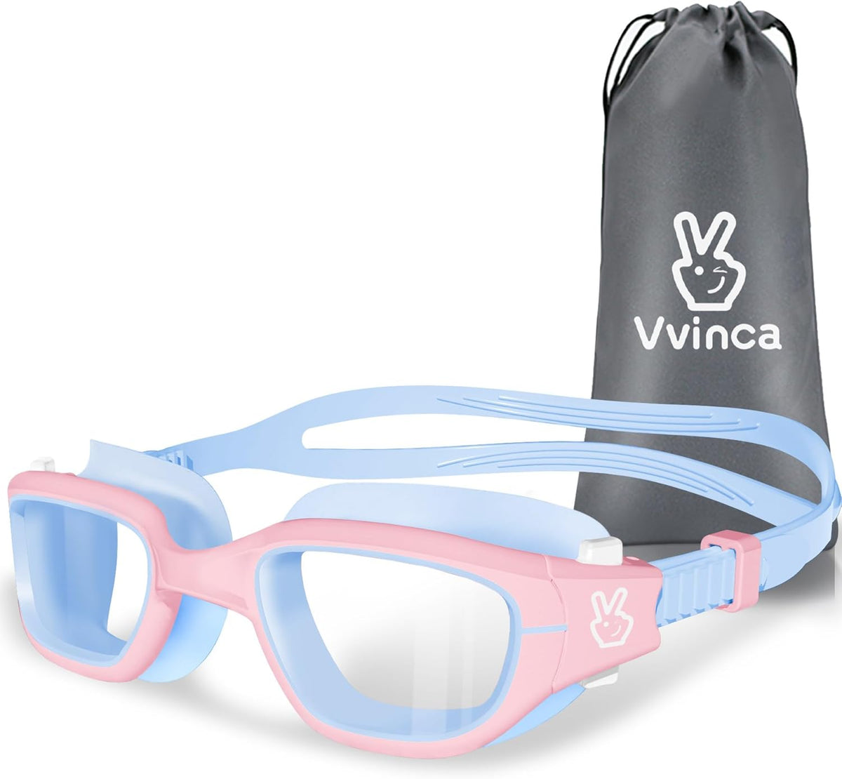 Vvinca Kids Swim Goggles - Anti-Fog UV Protection | Leak-Proof Pool Glasses for Ages 3-14