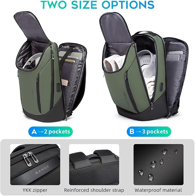 BANGE Business Smart Backpack Waterproof fit 15.6 Inch Laptop Backpack