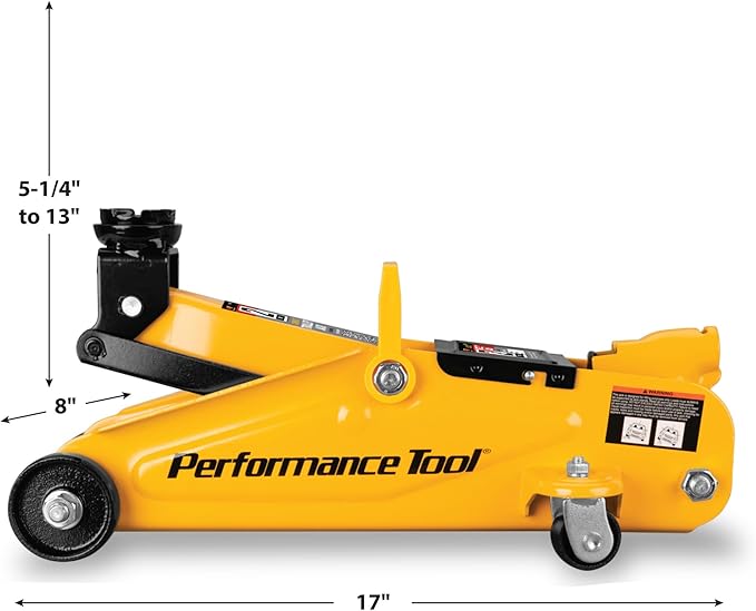 Performance Tool W1605 2-Ton Trolley Jack and Stand