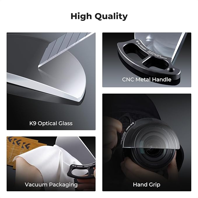 K&F CONCEPT 100mm Handheld Diopter Filter Special Effects Optical Glass Prism