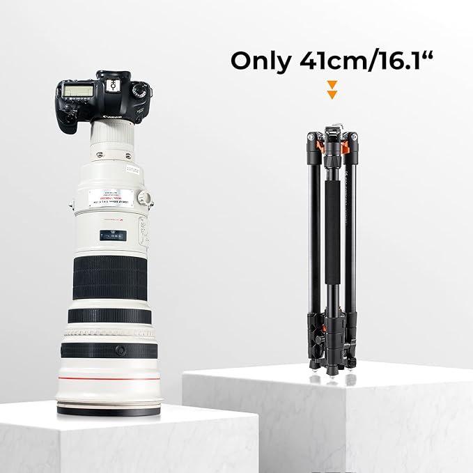 K&F CONCEPT 62" DSLR Camera Tripod, Lightweight and Compact Aluminum Detachable