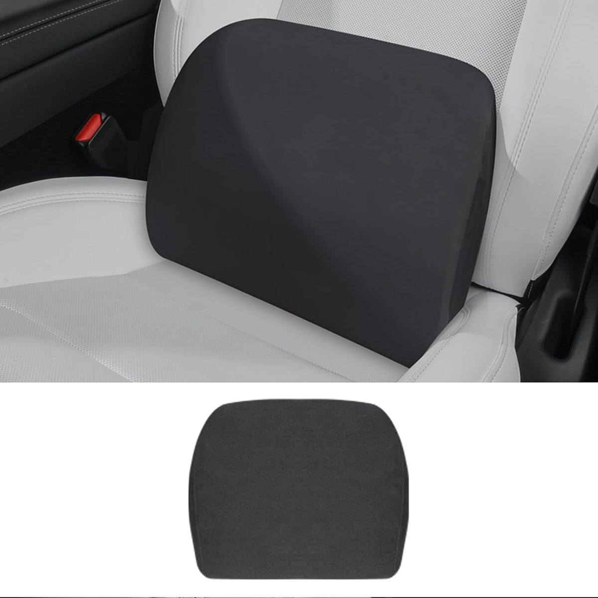 Memory Foam Lumbar Support Pillow for Tesla White 1pc