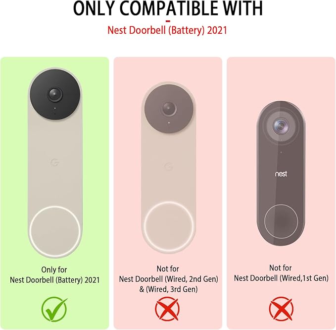 Silicone Case for Google Nest Hello Doorbell 2021 Cover