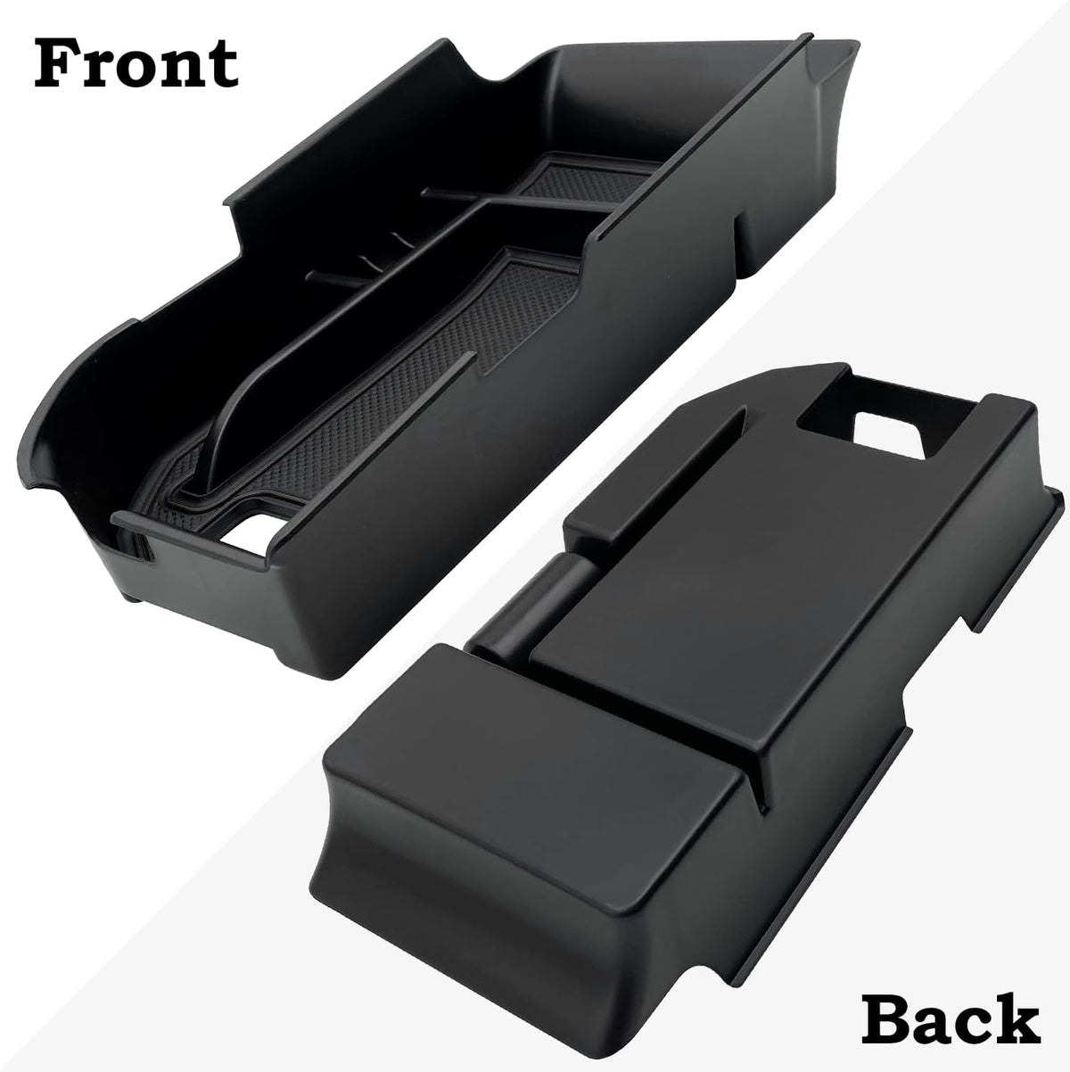 Compatible with Camry XLE or XSE 2018-2021 2022 2023 2024 & Camry LE SE 2020-2023 2024 Center Console Organizer Tray Accessories, Fit Dual USB Ports（not for 9th 2024 2025 Camry） (Black)