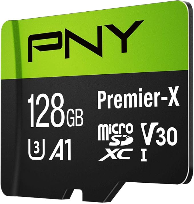 PNY 128GB Premier-X Class 10 U3 V30 microSDXC Flash Memory Card