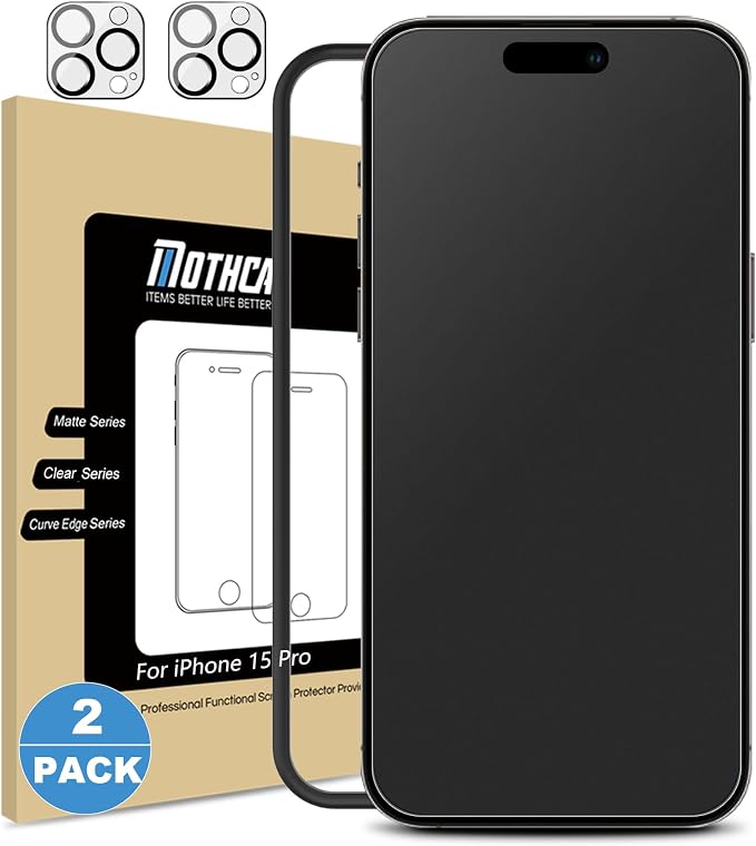 Mothca 2 Pack Matte Glass Screen Protector